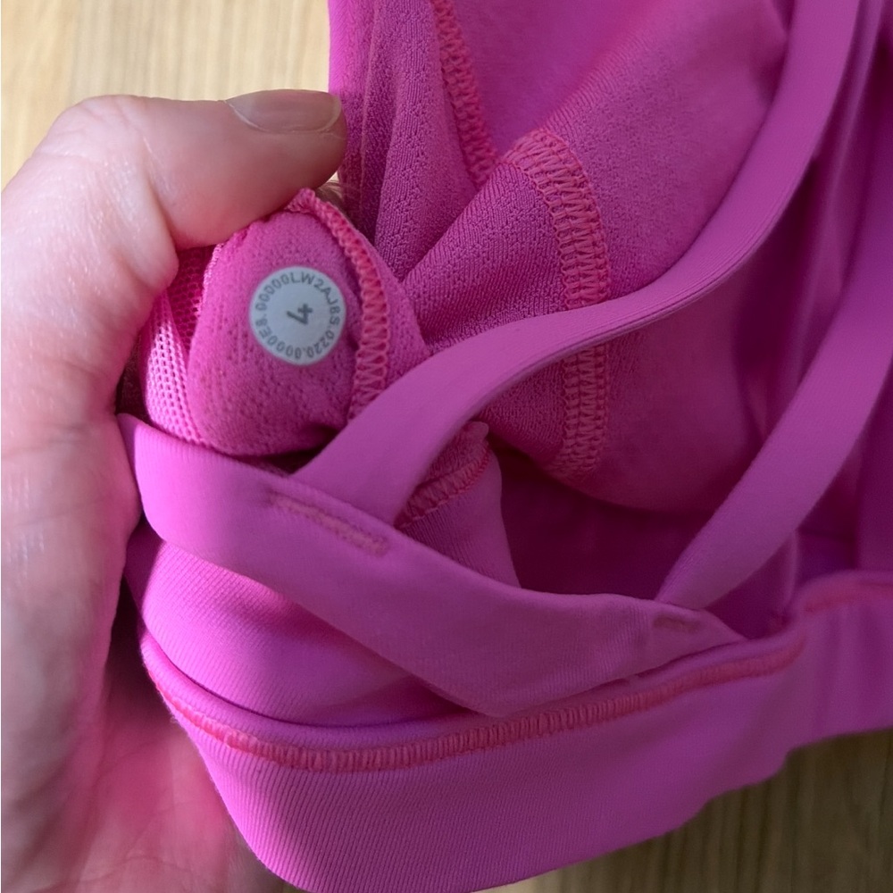 lululemon Free to Be Serene Sports Bra 4 Pink Pow - Picture 2 of 4
